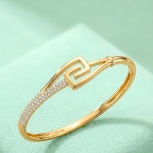 Gold Greek Key (Meander) Bangle